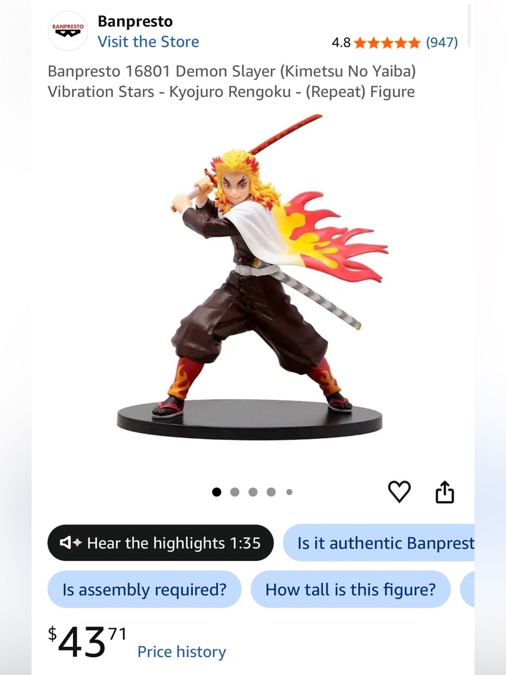 Kyojuro Rengoku Demon Slayer Figure - Collectible